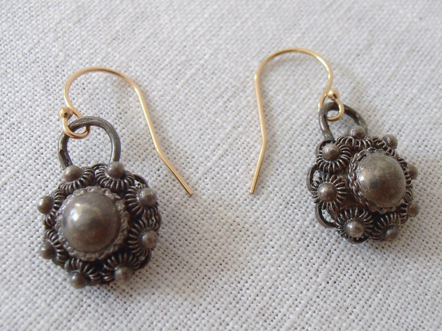 Vintage Tribal Flower Earrings