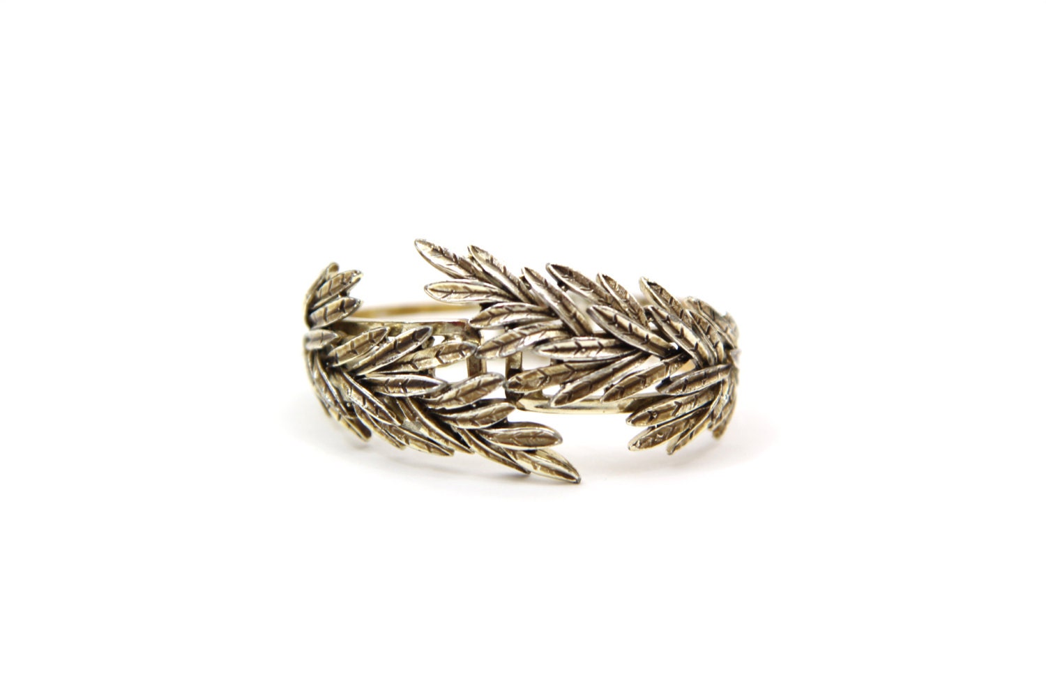 Vintage Hinged Leaf Cuff Bracelet