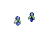 One of a Kind Earrings-  Jewel Honey Bee 2