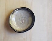 Stoneware porcelain mix glazed hand built dish with triangle design