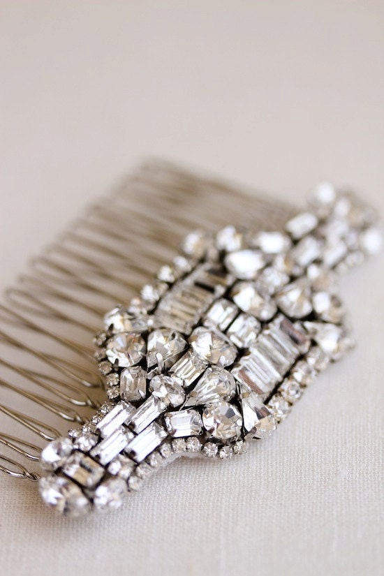 CLEMENTINE Rhinestone Comb, Crystal Comb, Bridal Headpiece