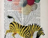 BALLOONIST Giclee Print Poster Acrylic Paintings Mixed Media Illustration Drawing