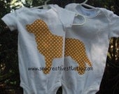 Golden Retriever Dog Twin Onesie Set