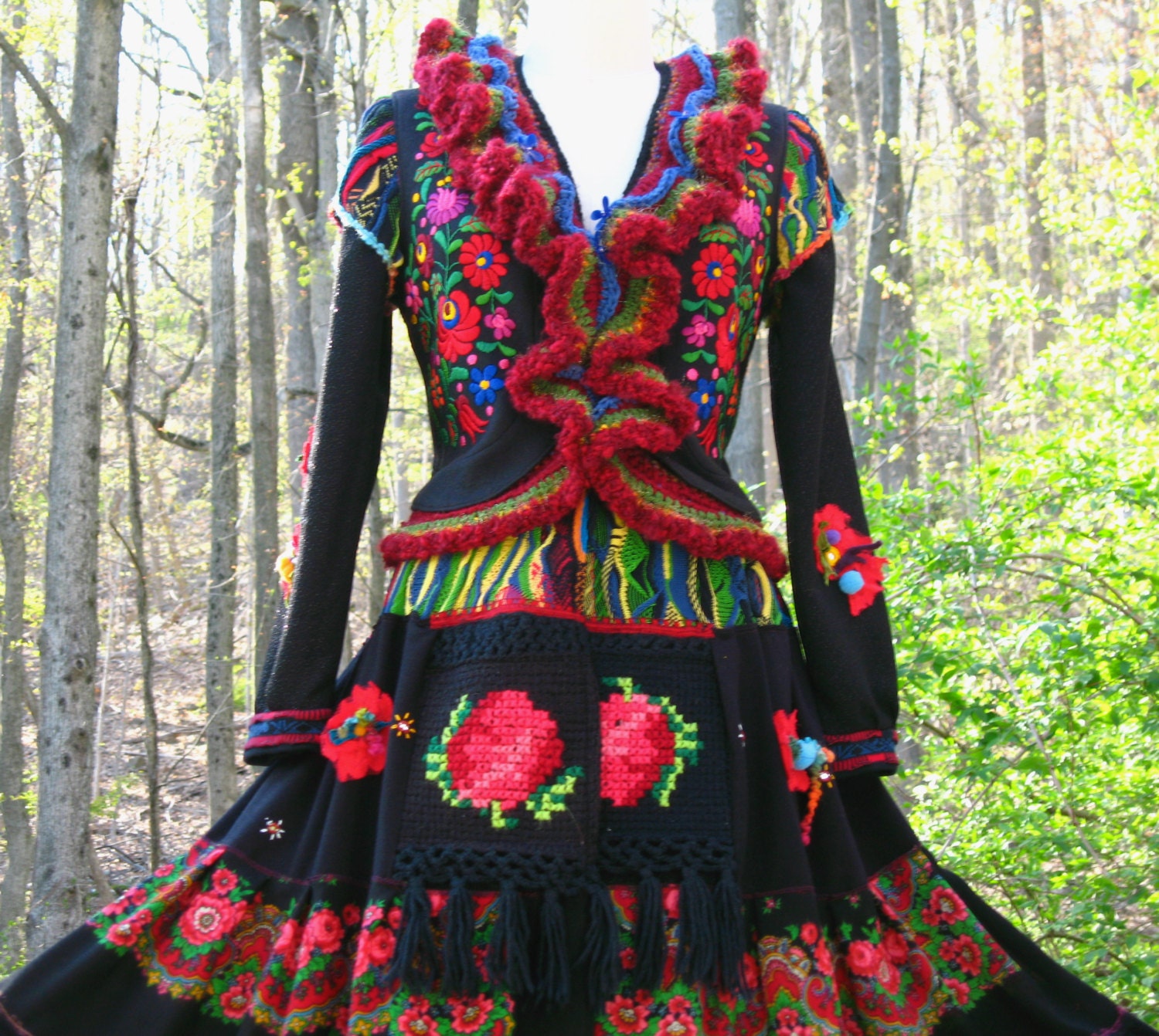 Reserved for Sally. Patchwork Gypsy style COAT. Size Medium