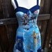 Star Wars ESB Pinup Dress with Navy Blue Collar- Upcycled OOAK
