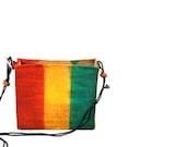 1970s Vintage Leather Hand Painted Purse