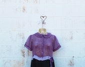 Purple Babydoll Dress/Upcycled Clothing