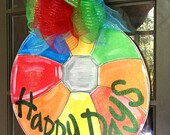 Happy Days Door Hanger - Bronwyn Hanahan Art