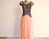 vintage 30s lace party dress evening gown