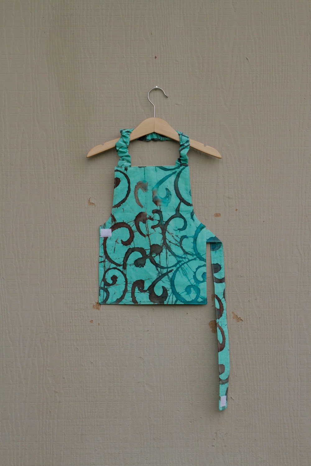 Toddler Apron - Aqua Batik