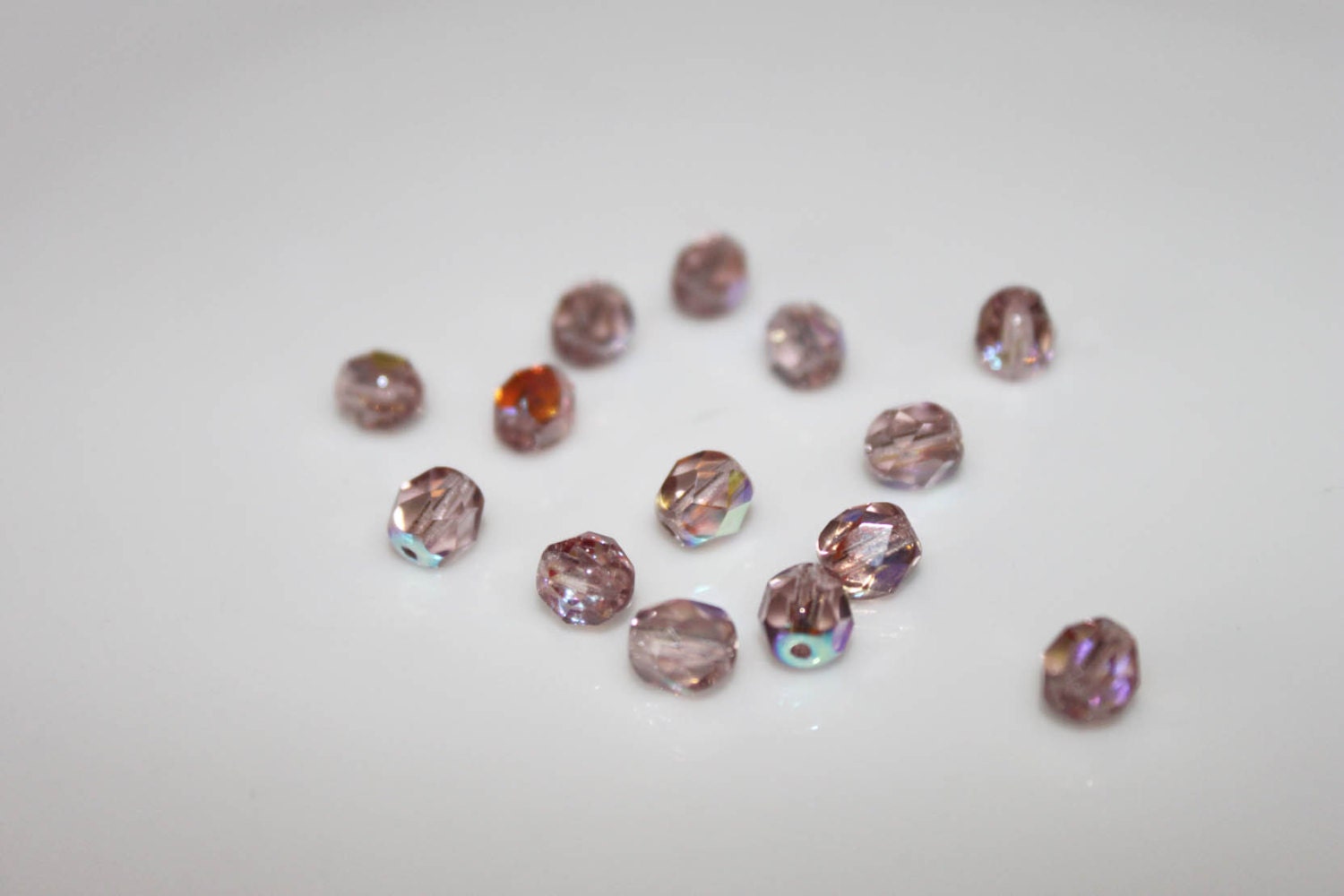 14 pieces Purple multi-faceted Jewelry Beads - .1oz, 14 pieces