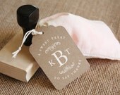 DIY Favor Tag Stamp - CUSTOM WORDING  - Entwined