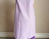 Purple Gingham Girls Apron  5 to 7 years