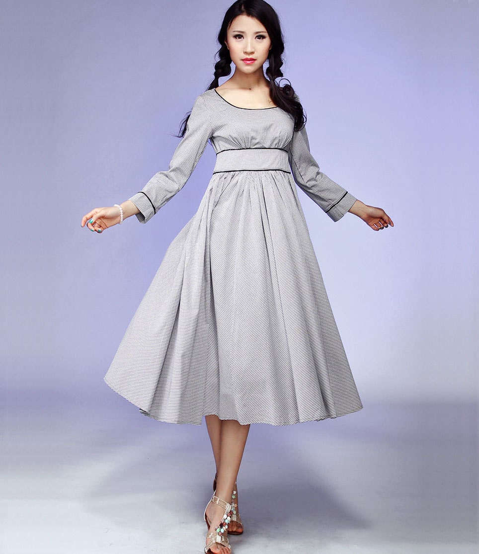 Midi cotton prom dress (539)