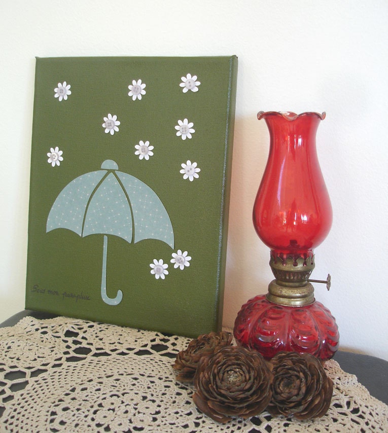 Children artwork, Art for kids, Umbrella canvas, Wall decor
