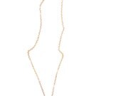Long Wrap chain pendant - Black silk leather and brass