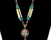 SALE...STUNNING Very Old LUCKY Jerusalem Middle Eastern Tassel Necklace