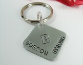 Boston Strong Keychain - Sterling Silver - Supporting One Fund Boston