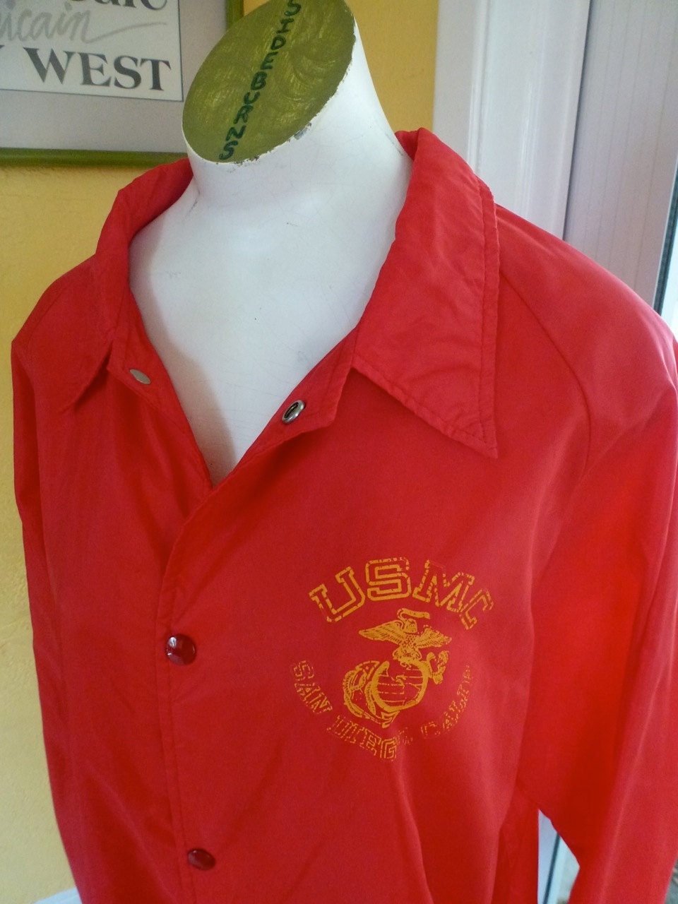 USMC San Diego 1980s vintage Marines nylon windbreaker