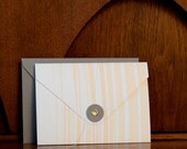 Light Peach Watercolor Button & String Card