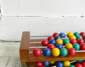 vintage small wooden abacus