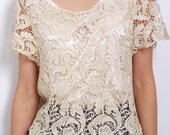 Beige Lace Top