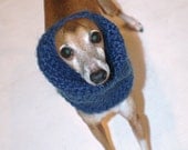 Italian Greyhound (Small Dog) Snood or Neck Warmer in Midnight Blue Color