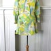 Vintage 1960s Yellow & Blue Psychedelic Daisy Mini Dress Tunic