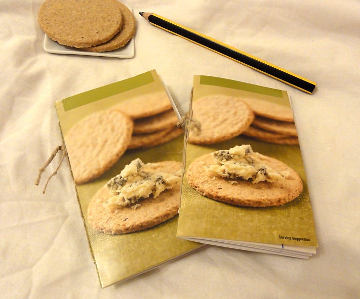 Recycled memo books, notebooks "Oatcakes" -set of two-