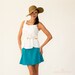 Rohny turquoise flirty mini skirt / custom sizing, xsmall, small, medium, large, xlarge / Simones Rose Spring & Summer