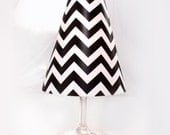 INSTANT DOWNLOAD: Black and White Bold Chevron Printable Wine Glass Luminary Shade