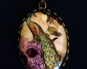 Peacock Cameo Necklace