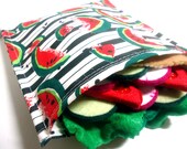 Eco Friendly Reusable Sandwich Bag Watermelons Stripes