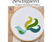 INSTANT DOWNLOAD Fancy Bird Cross Stitch Pattern