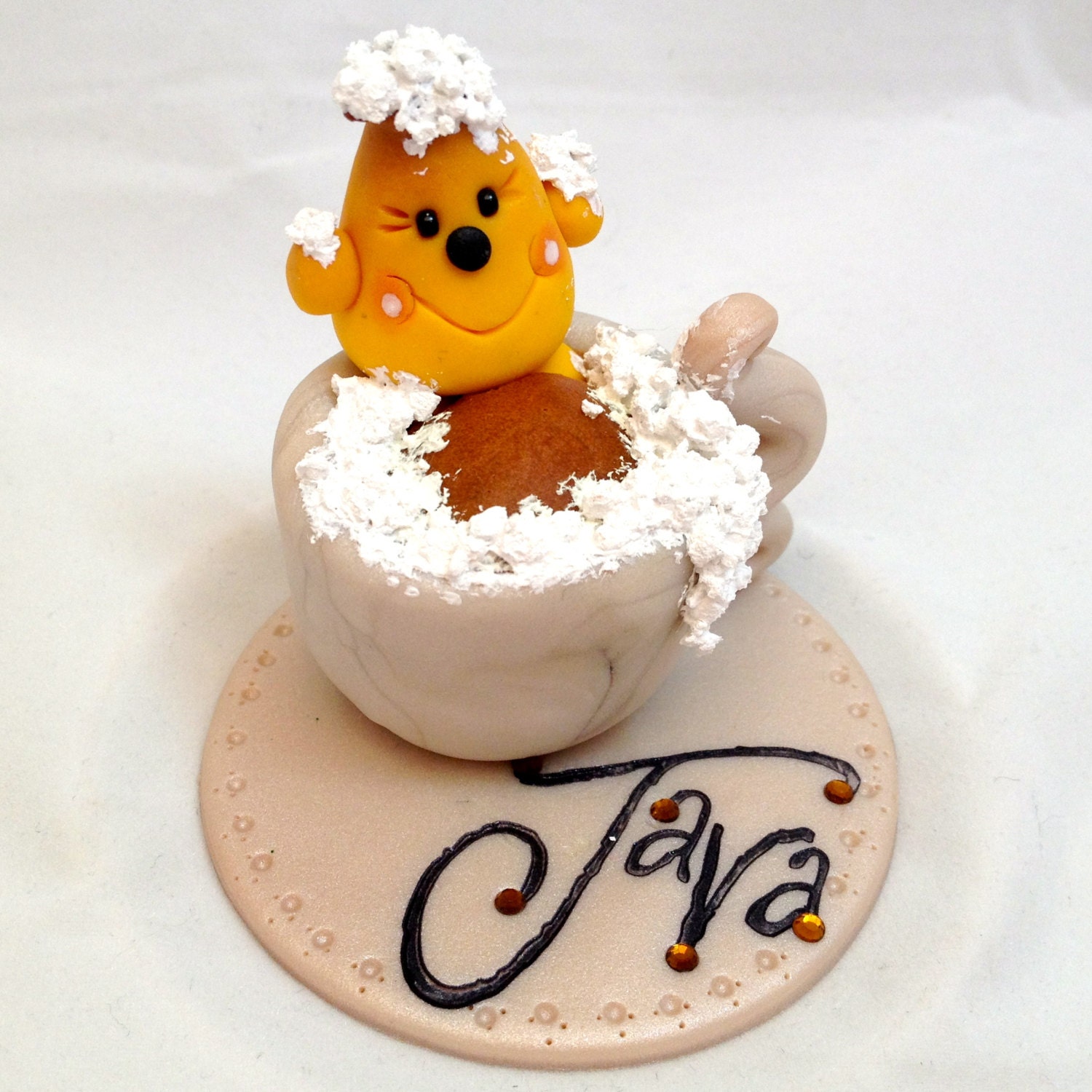 Coffee JAVA PARKER Polymer Clay Character - Limited Edition Sculpted Figurine