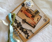 SALE 6x6 Shabby Chic Vintage Love Journal