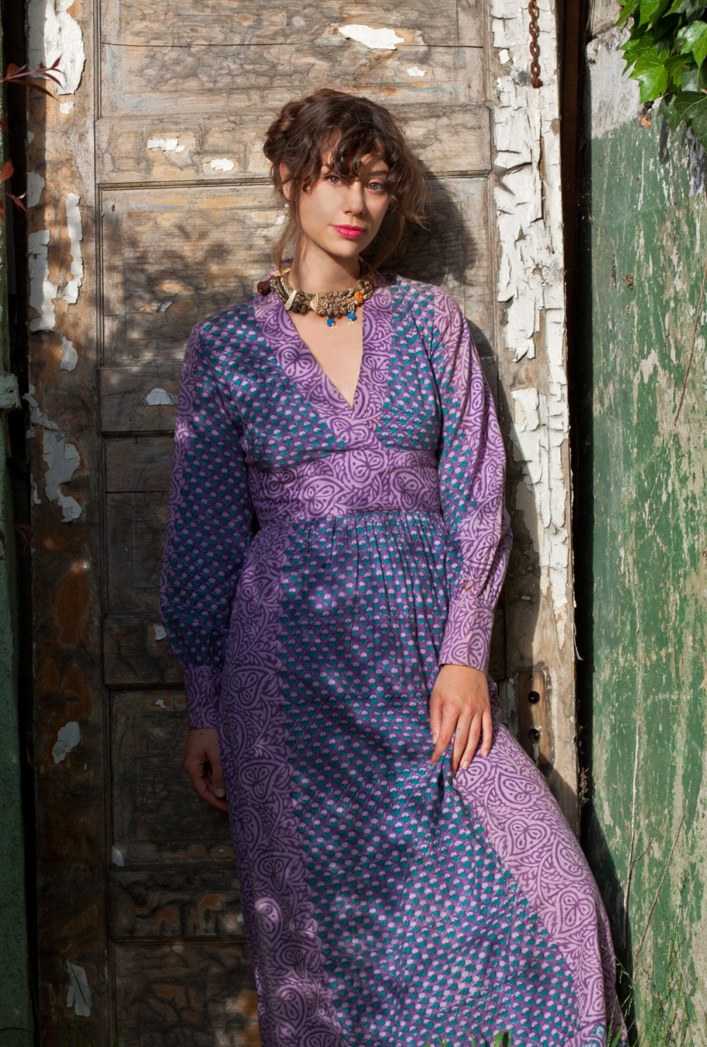 My Purple Batik Indian Dress