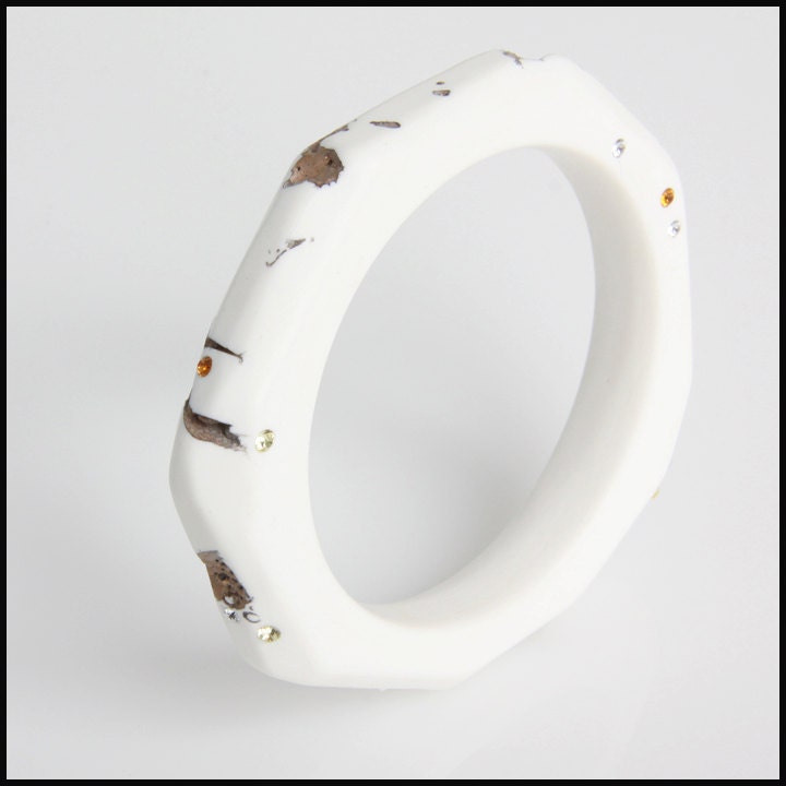 Resin narrow Meteorite bangle
