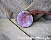 Dragonfly Ceramic Pendant Infused with Reiki Energy Lavender Lilac Plum Purple Mother Soul Sister Gift for Her Mother Nature
