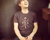 Peg and Awl T Shirt: Men's organic cotton, screen printed.