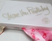 vintage 60s/70s Diane Von Furstenberg pearly lucite box