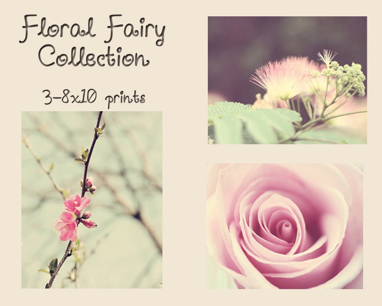 flower photography pink nursery print set floral nursery art three 8x10 pink mint green botanical art girls room