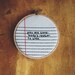 Notebook Lined Paper Cross Stitch Embroidery Wall Hanging 'you are somebody's reason to smile' Hoop