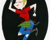 Circle Pit Girl Giclée Print