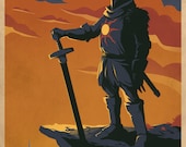 Dark Souls Solaire of Astora - 24x36 Print - Travel Poster