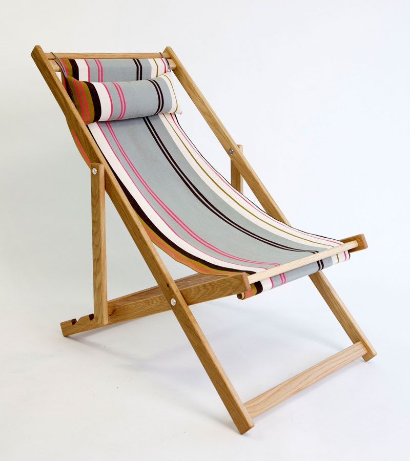 Tywyn Grey Deckchair, outdoor furniture