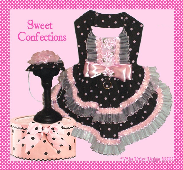 Dog Clothes Pattern To Sew Harness Dress & Cupcake Hat PDF