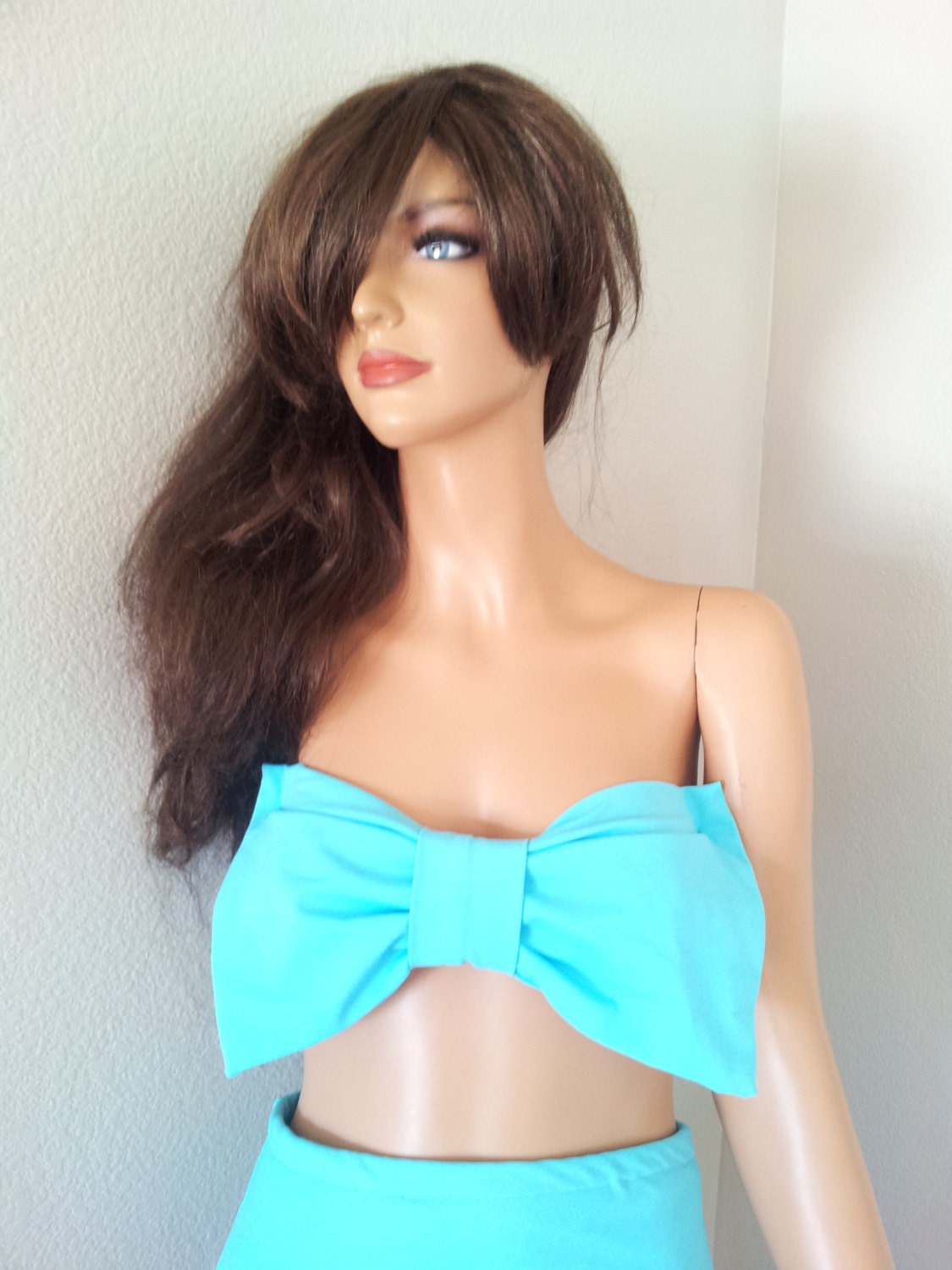 Mint Bow Bandeau Bikini Top only