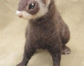 Needle felted ferret