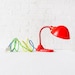 Vintage Industrial Lighting - Citrus Orange Gooseneck Cast Iron Desk Lamp w/ Ombre Color Cord